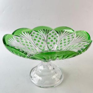 Crystal Green bowl with Stand