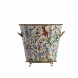 Planter Pot Oval With Flower