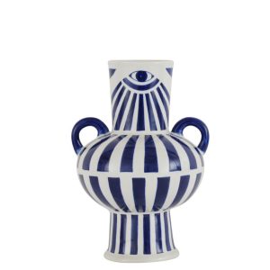 Vase White Blue