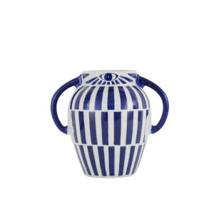 Vase White Blue