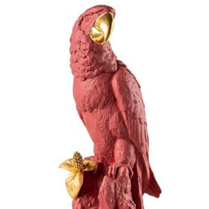 Lladro Macaw Bird (Red-Gold)