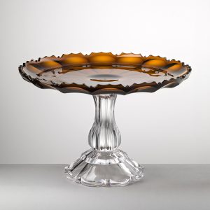 Synthetic Crystal Cake Stand Amber