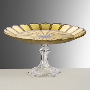 Synthetic Crystal Cake Stand Gold