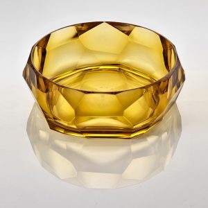 Synthetic Crystal Salad Bowl Large Amber