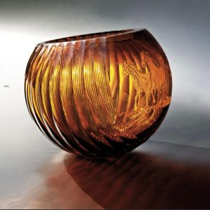 Vase Amber With Horse