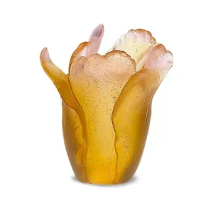 Daum Tulipe Mini Vase Amber H 7CM